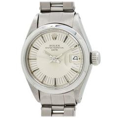 Lady Rolex Lady's Stainless Steel Oyster Perpetual Date Wristwatch Ref 6919