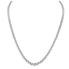 11.86 Carat Diamond Gold Riviere Necklace 6