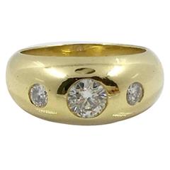 Cartier Gypsy Diamonds Gold Dome Band Ring 