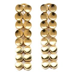 Mid Century Italian Gold Dangle Earrings