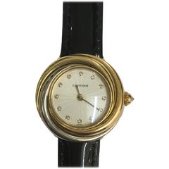 Cartier Lady's Yellow and White Gold Diamond Trinity Quartz Wristwatch