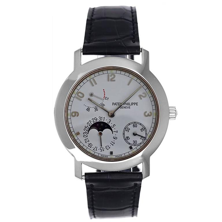 Patek Philippe White Gold Annual Calendar Automatic Wristwatch For Sale