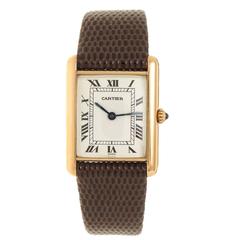 Cartier Classic Louis Cartier Yellow Gold Tank Wristwatch