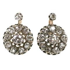 Victorian Diamond Cluster Earrings 3