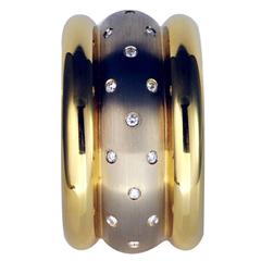 Claris a Diamonds White and Yellow Gold Cuff Bracelet 10