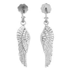 Garrard Diamond Gold Angel Wing Earrings