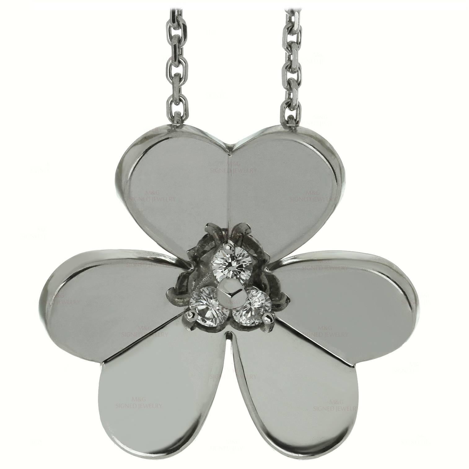 Van Cleef & Arpels Frivole Diamond Gold Pendant Necklace