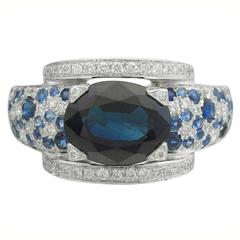 Mauboussin Sapphire Diamond Gold Ring