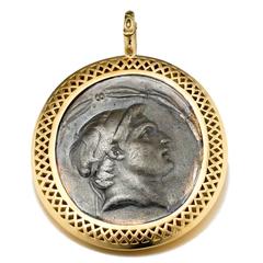 Ray Griffiths Sterling Gold Coin Replica Crownwork Pendant 12