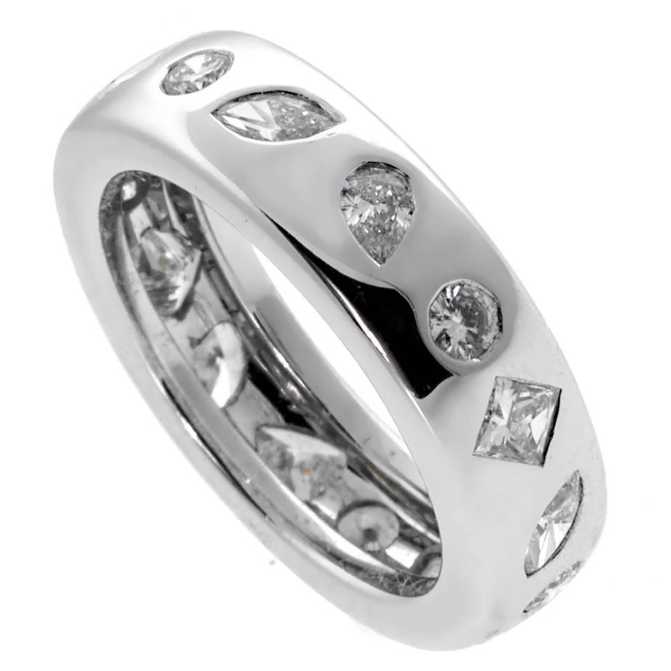 Chanel Fancy Diamond Eternity Gold Ring