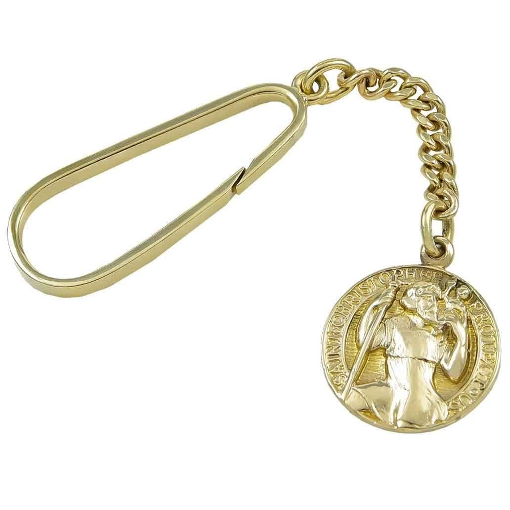 Tiffany & Co. St. Christopher Gold Key Ring