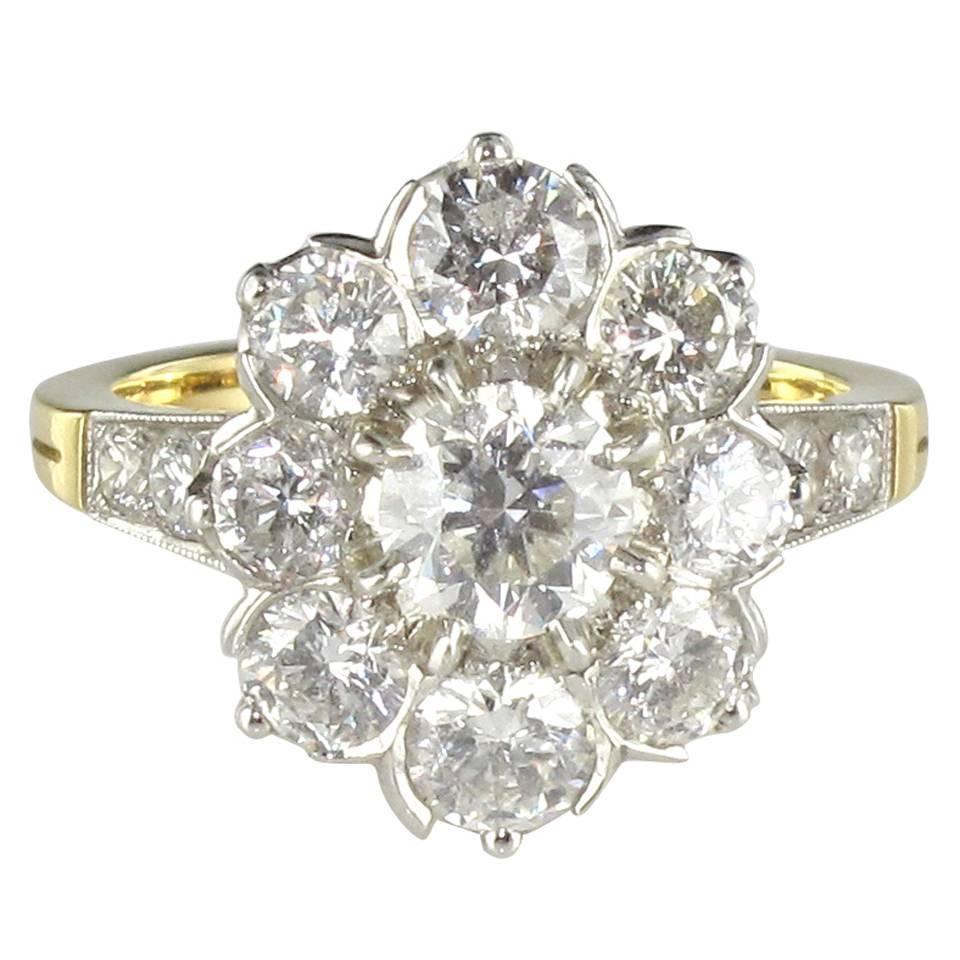 New Diamond Platinum Gold Engagement Ring 