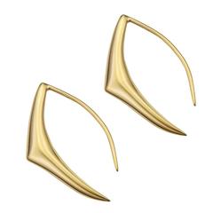 Gold Sculptural Spur Earrings by Hannah Martin London