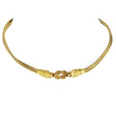 Ilias Lalaounis Ruby Gold Collar Necklace