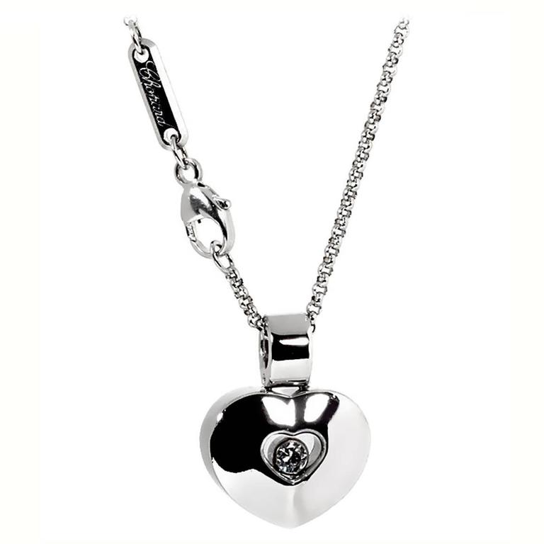 Chopard Happy Diamond Gold Heart Necklace For Sale