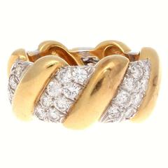 David Webb Diamond Gold Ring