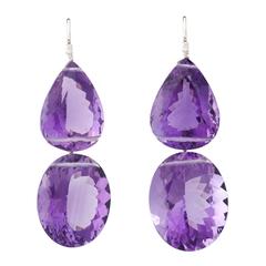 Amethyst Gold Platinum Rockstar II Earrings