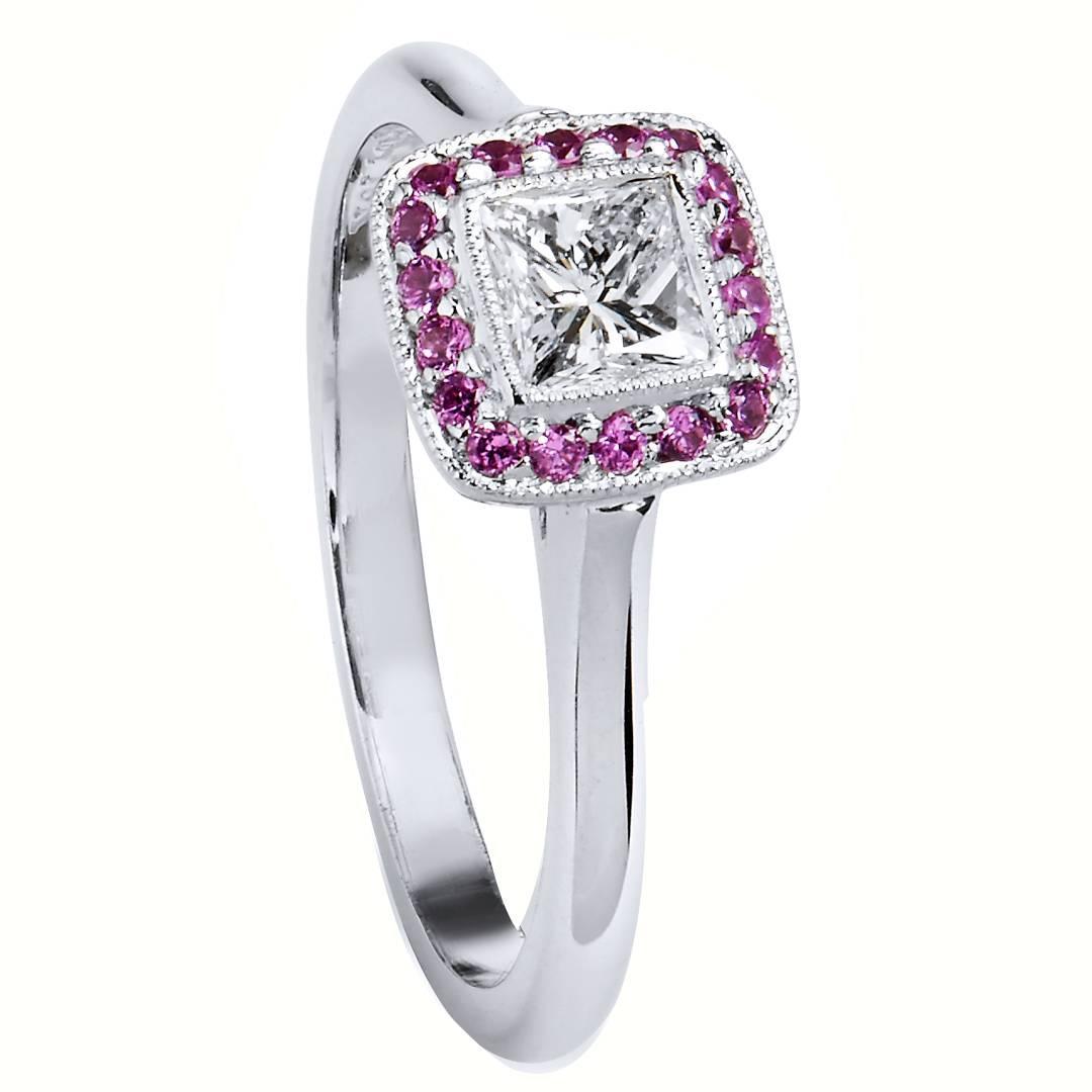 pink sapphire ring white gold pink sapphire ring white gold