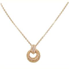 Vintage Van Cleef & Arpels Diamond Gold Pendant Necklace