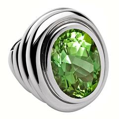 Colleen B. Rosenblat Green Tourmaline Gold Ring 12