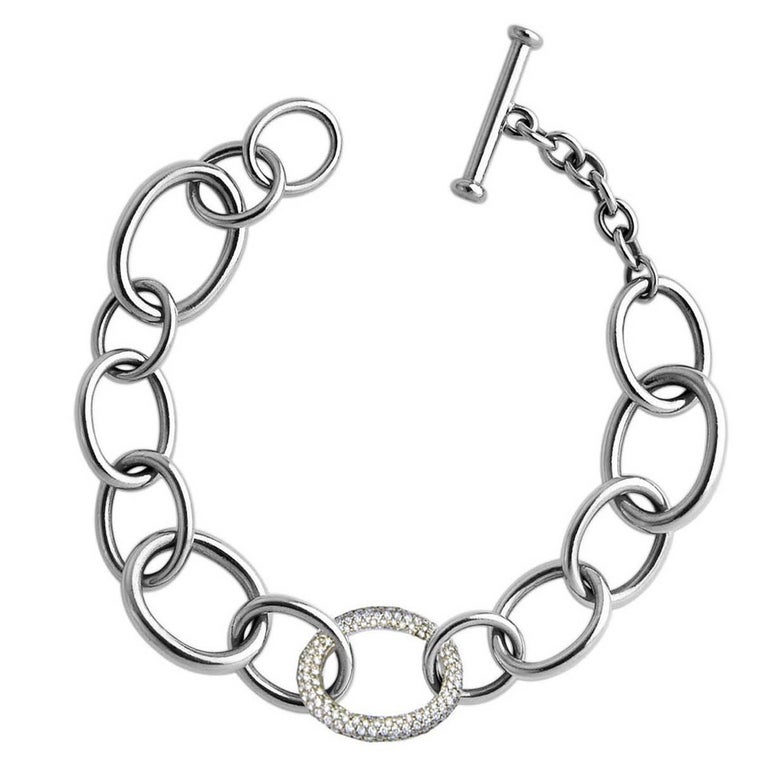 Colleen B. Rosenblat Gold Bracelet With Diamond Loop For Sale at 1stDibs
