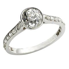1.20 Carat Diamond Platinum Single Stone Ring 3