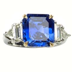 Cartier 7.51 Carat GIA Cert Burma Sapphire Diamond Gold Platinum Ring 12