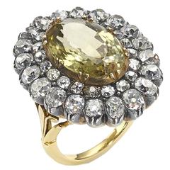  Chrysoberyl Diamond Ring