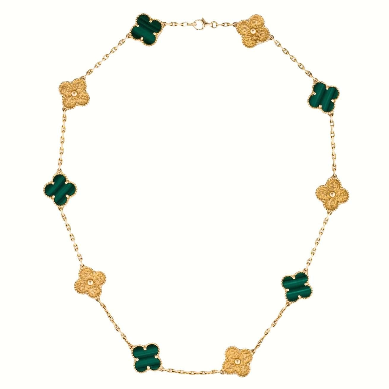 Van Cleef & Arpels Special Edition Necklace Alhambra Multicolor 10 Motifs