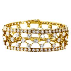 Van Cleef & Arpels Diamond Gold "Snowflake" Bracelet