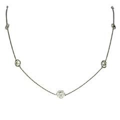 Diamond Platinum Cable Link Chain 