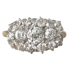 1930s Antique 3.52 Carat Diamond and Yellow Gold Dress Ring 11