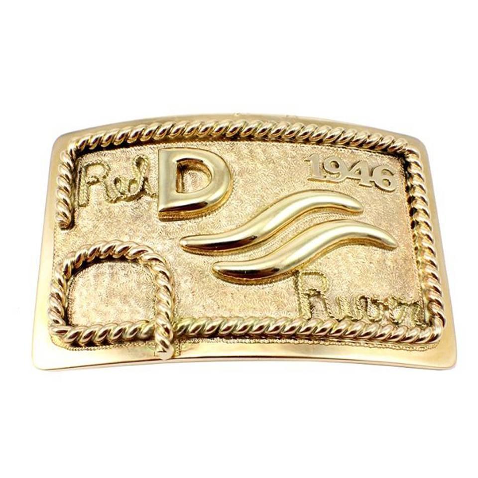 Edward H. Bohlin 14kt John Wayne Featured In Red River 1946 Rare Belt Buckle For Sale