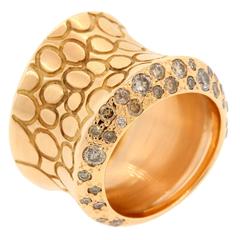 Pomellato Diamond Gold Wide Band Ring