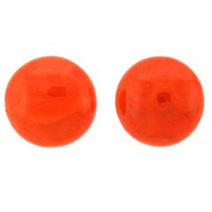 Large Natural Coral Earrings 4