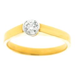 Hearts on Fire Platinum Gold and Diamond Engagement Ring