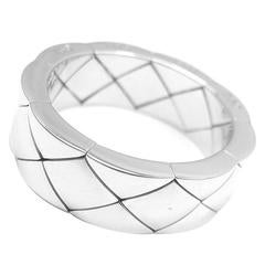 Chanel Matelasse Quilted Flexible Gold Band Ring 5