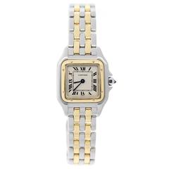 Cartier Lady's Yellow Gold Stainless Steel Panthere Quartz Wristwatch