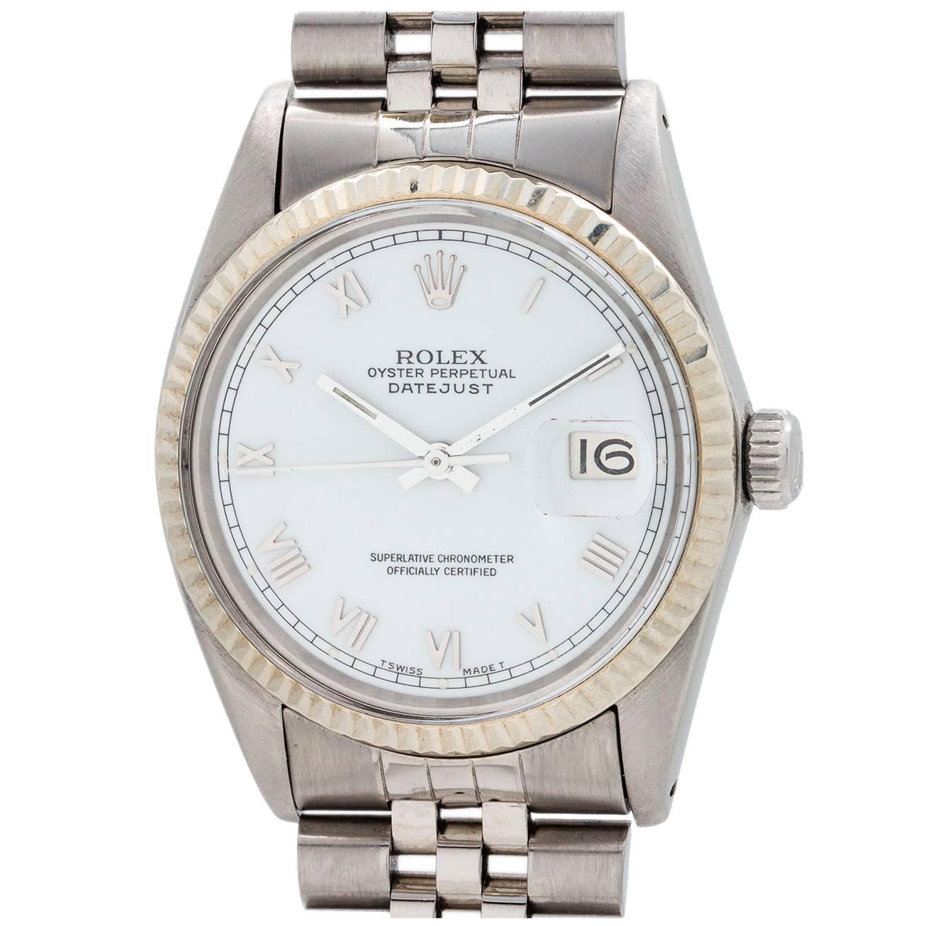 Rolex Stainless Steel Datejust Wristwatch Ref 16014 1980 For Sale
