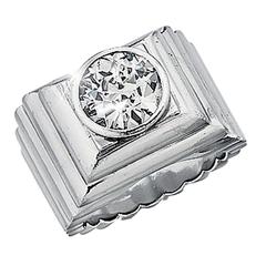 Belperron Diamond Platinum Ring