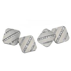 Tiffany & Co. Art Deco Diamond Platinum Cufflinks