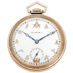 Dudley Masonic Watch Co. Model 2 Masonic Pocket Watch