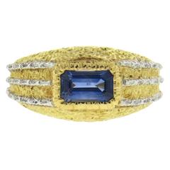 Mario Buccellati Sapphire Gold Ring 1