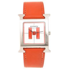 Hermes Stainless Steel "H" Midsize Quartz Watch