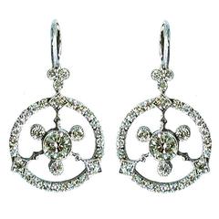 Dalben Diamond Gold Pendant Earrings 10
