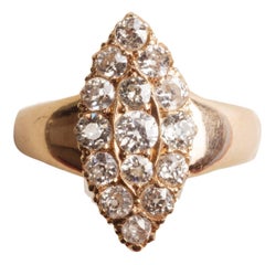 Marquise Diamond Gold Ring
