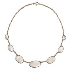Moonstone Gold Necklace 7
