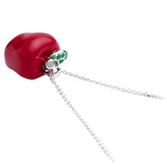 Deakin & Francis Enamel Silver Apple Pendant 8