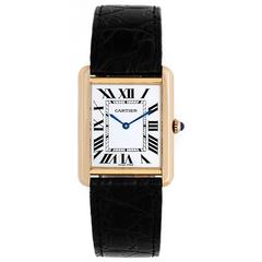 Cartier Yellow Gold Tank Solo Quartz Wristwatch Ref W1018855