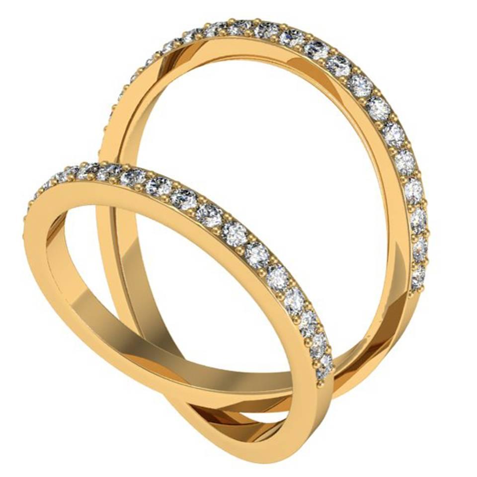 Henk Stallinga & Sparkles Diamond Gold Ring For Sale